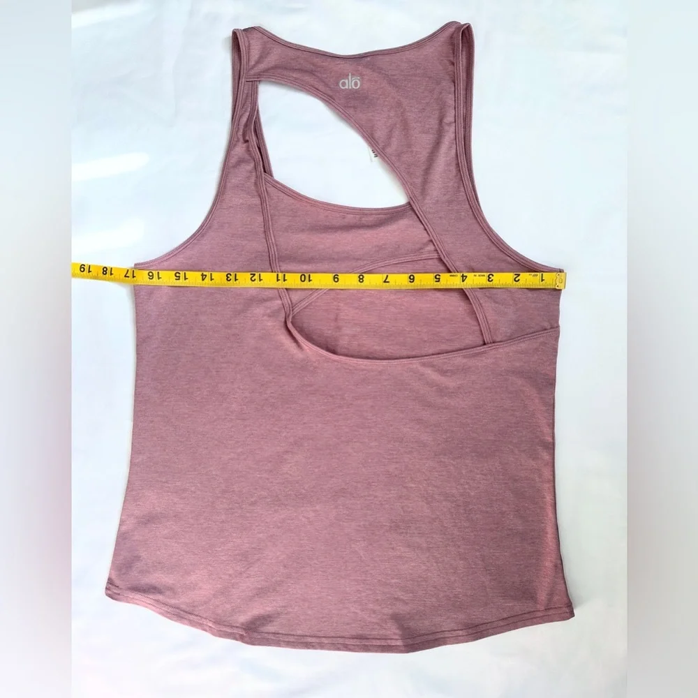 Alo Yoga Dalia Tank - Plum Heather - S - Picture 9 of 11